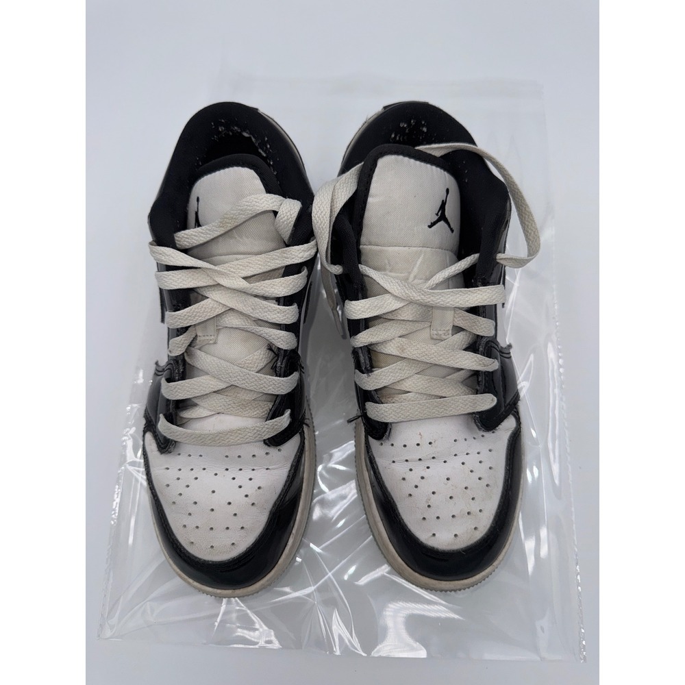 Air Jordan 1 Low SE Concord Black White Patent Leather DV1333-100 Boys 5Y - Picture 5 of 7